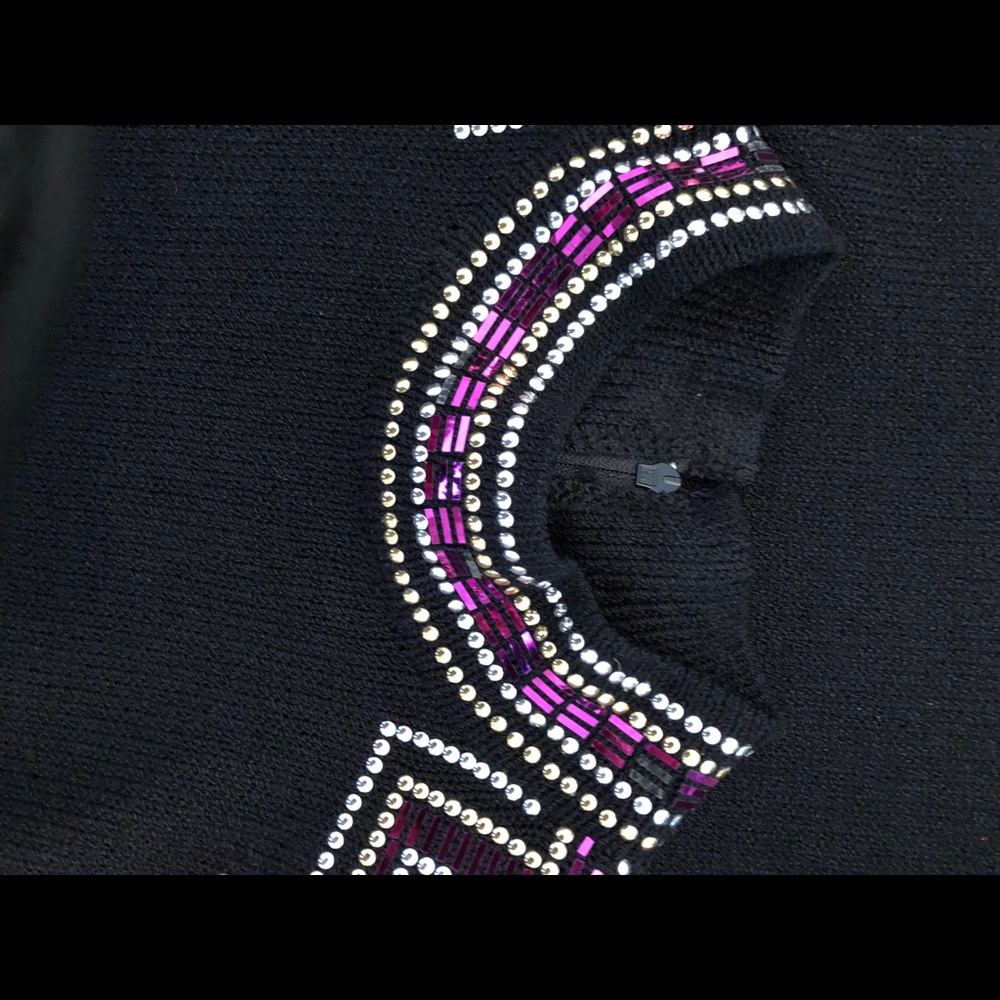 Vintage 80’s St. John knit black dress size 8 - Picture 2 of 5